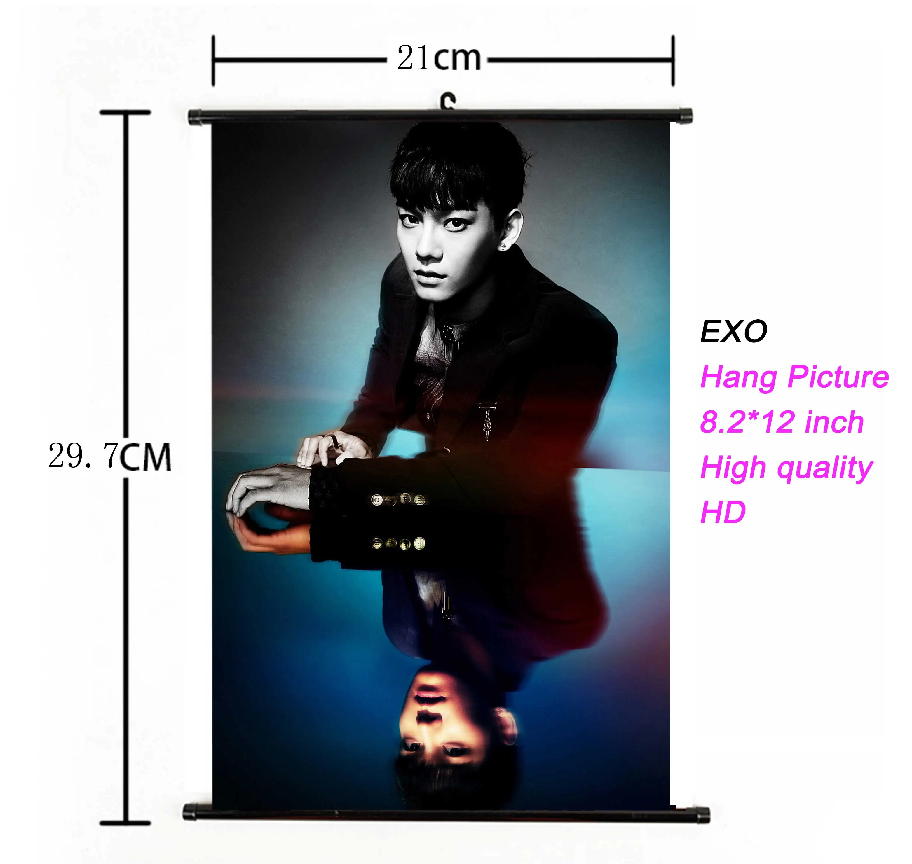 35 Kpop EXO висячий плакат для поклонников коллекции подарков ткань 21*30 см Высокое качество k-pop EXO альбом висячая картина фото плакат - Цвет: 35