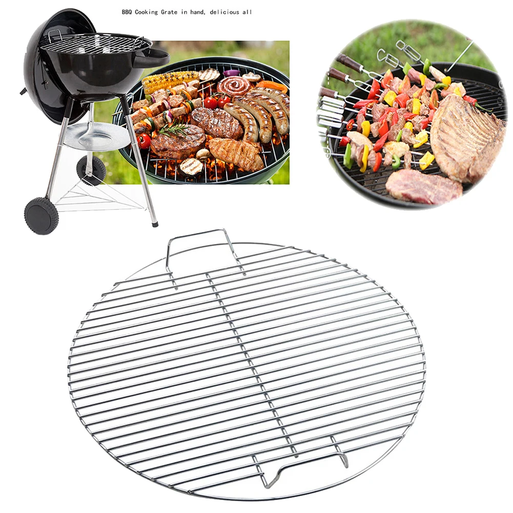 45cm Round Stainless Steel BBQ Grill Grilling Meshes kitchen Outdoor Camping Vegetables Meat Fish Seafood Cooking Tool | Дом и сад