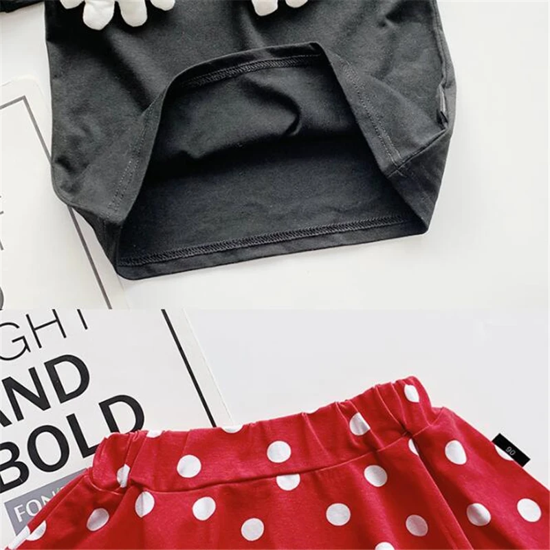 Летние платья для маленьких девочек с героями Диснея Детские комплекты одежды