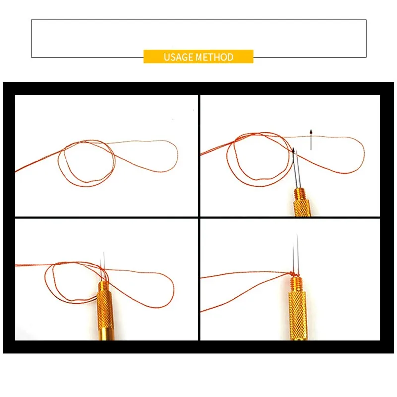 Fishing Tackle Hook Tier Line Tying Tool with Sub-line Tie Double Head Needle Knots and Loop Tyer Fishhook Remover | Спорт и