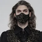 PUNKRAVE Мужская в готическом стиле, в винтажном стиле; Изысканная жаккардовая одежда маска вечерние Хэллоуин маска; Классического фасона; Эластичный регулируемый ежедневная маска