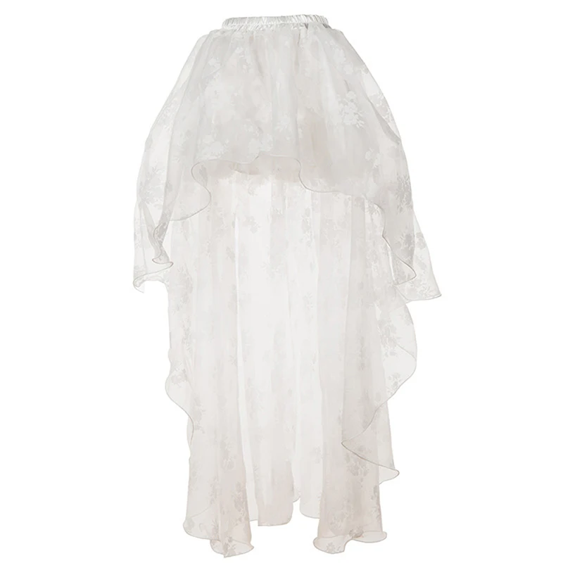 Женская Тюлевая юбка кружевная Макси-юбка в готическом стиле стимпанк с