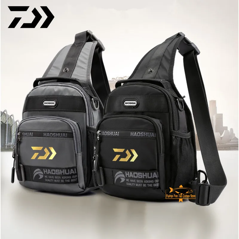 

2021 Daiwa Fishing Bags Fishing Tackle Bag Water Resistant Oxford Fabric Fishing Storage Bag Crossbody Shoulder Bag Handbag