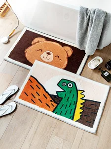 Впитывающий Коврик для ванной, нескользящий, с милым рисунком