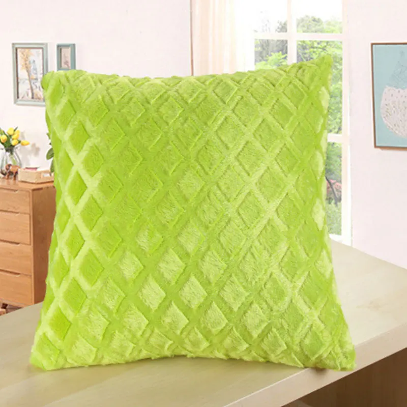

1pc Decoration Home Pillow case Pillow Covers Pure Color Plush Cotton Linen Fashion Car Sofa Room