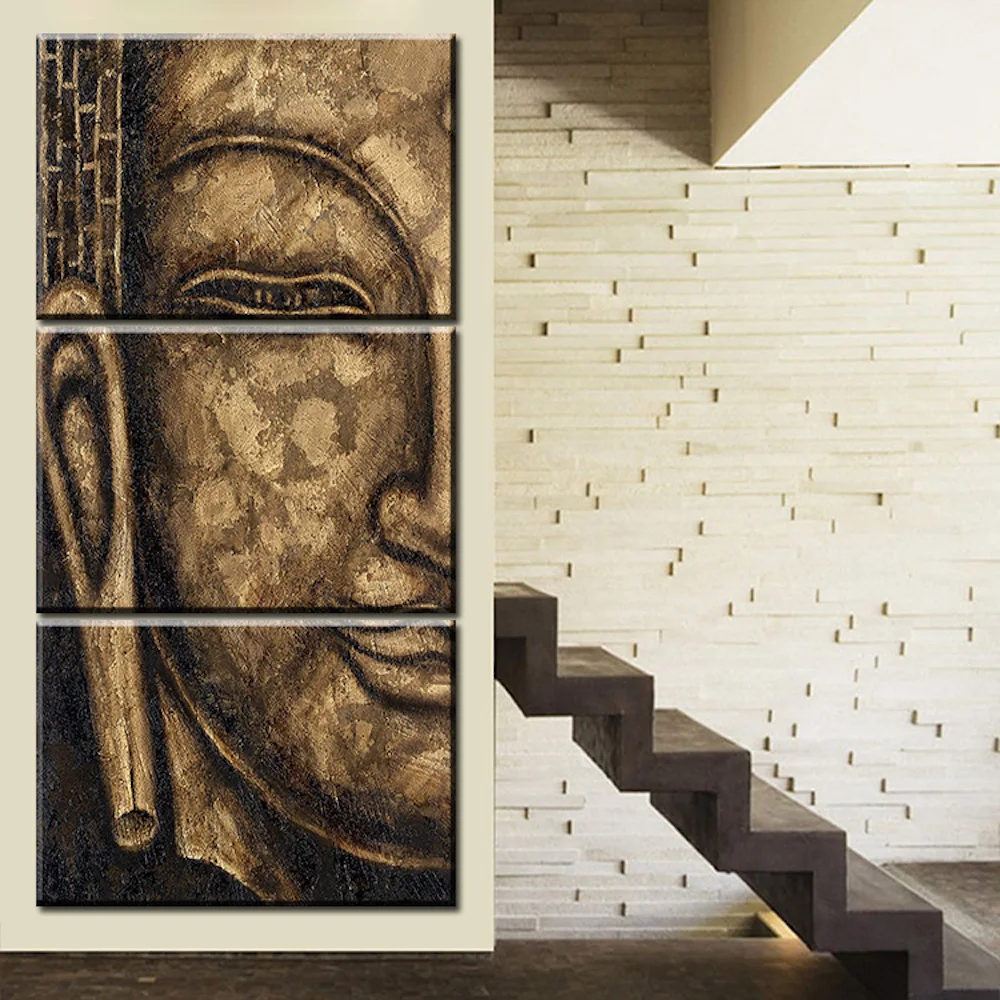 Картина маслом принт огромный набор Будда левое лицо картина для домашнего