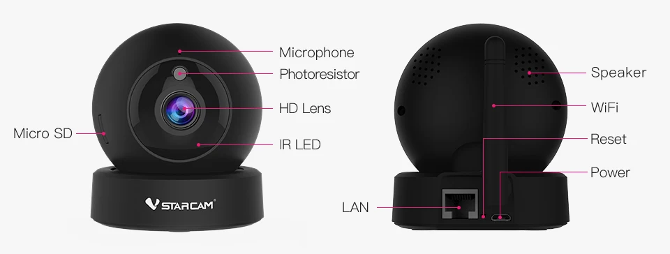 Vstarcam 1080P 2MP купольная мини ip-камера G43S беспроводная Wifi камера безопасности PTZ Cam ИК камера ночного наблюдения для дома детский монитор