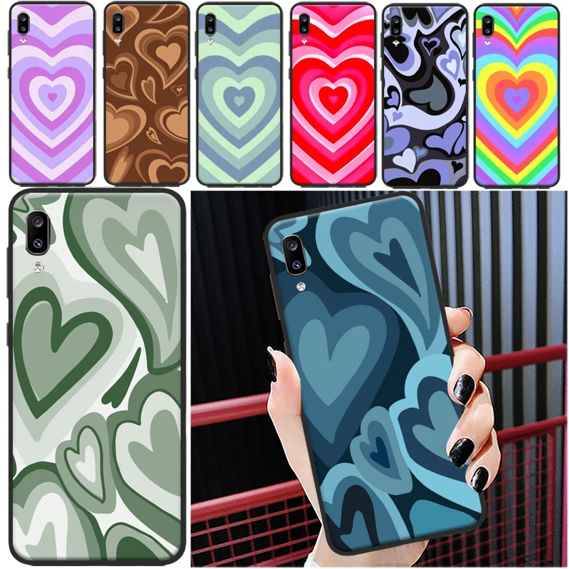 

Purple Heart Swirl Pattern Phone Case For Samsung Galaxy A72 A52 A42 A32 4G 5G A11 A21S A31 A41 A51 A71 Carcasa Back Cover