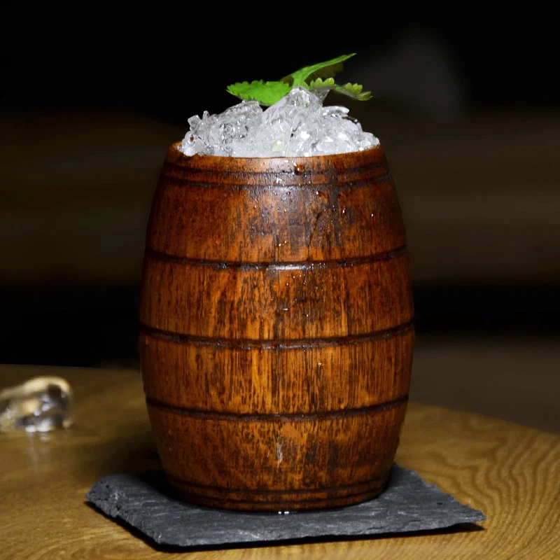 

Wooden Handmade Beer Cup Water Coffee Mug Cup Tea Beer Juice Milk Mugs Drink Glasses Barrel Shape Kitchen Drinkware Gadgets