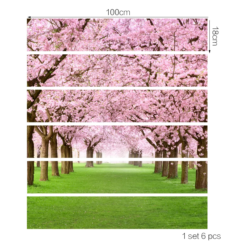 6 шт./лот модная домашняя самоклеящаяся 3D наклейка на лестницу сделай сам