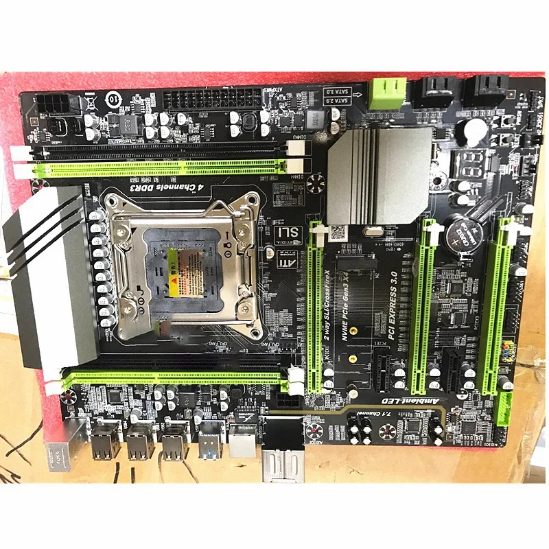 Материнская плата X79 Turbo LGA2011 ATX Combos E5 2620 ЦП 2 шт. x 8 ГБ 16 DDR3 ОЗУ 1600 МГц PC3 12800R PCI-E NVME M.2 SSD