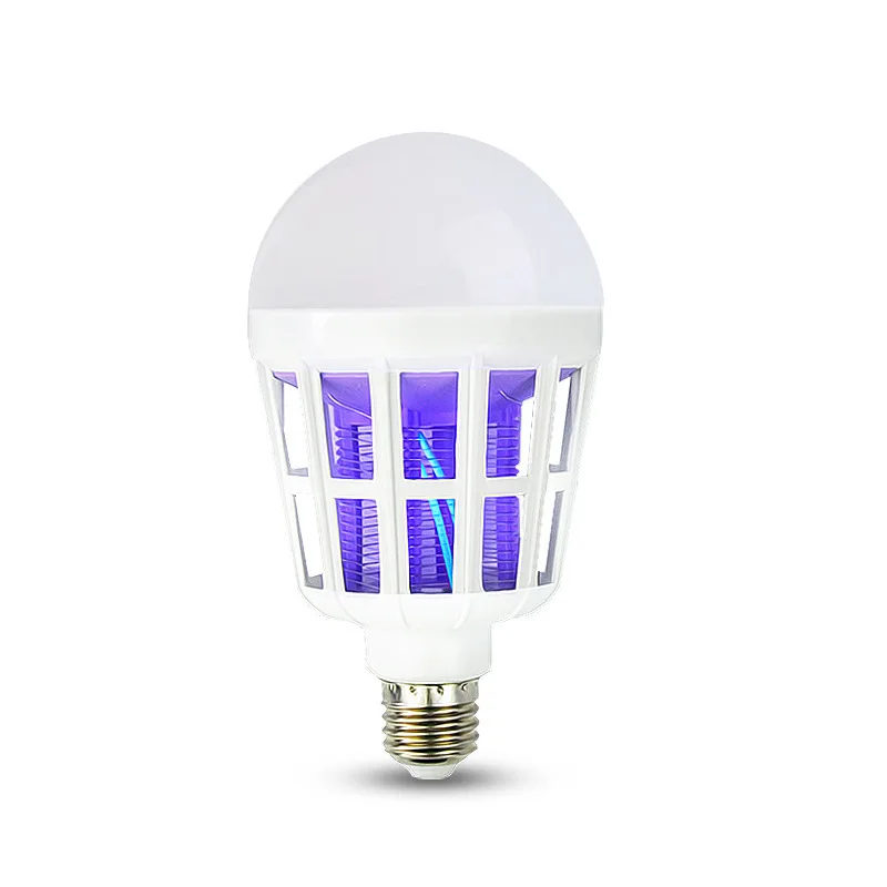 Светодиодный УФ светильник для уничтожения комаров 2 в 1 220 В E27 15 Вт|Лампа от