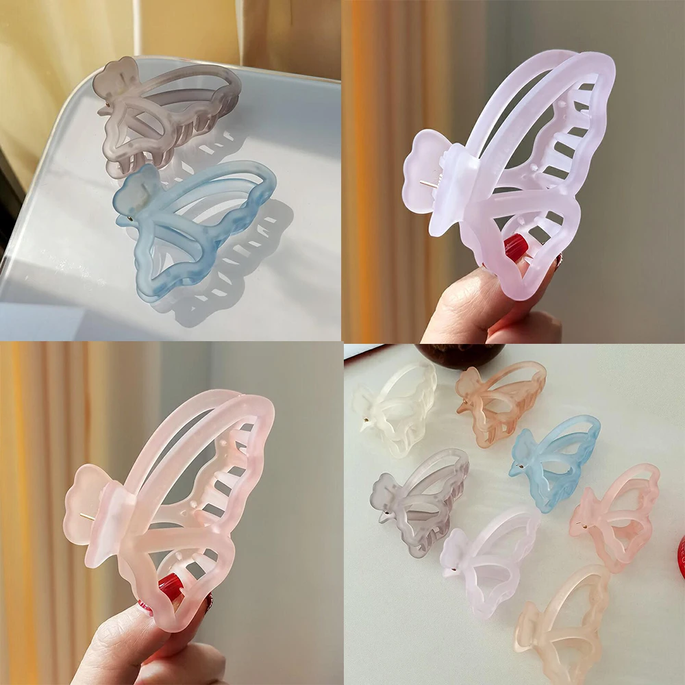 

2021 New Butterfly Hair Claw Pearl Sweet Hair Clips Resin Hair Clamps Barrettes Styling Tools Women Fashion Hair Accessories