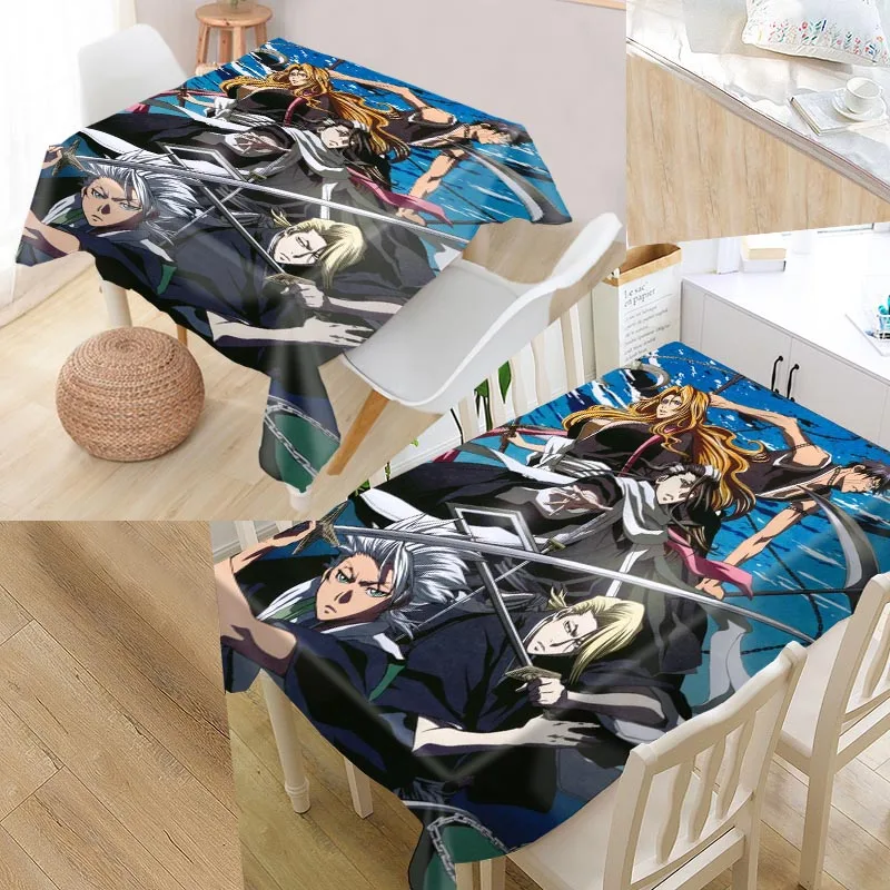

Bleach Anime Custom Table Cloth Oxford Fabric Rectangular Waterproof Oilproof Table Cover Family Party Tablecloth