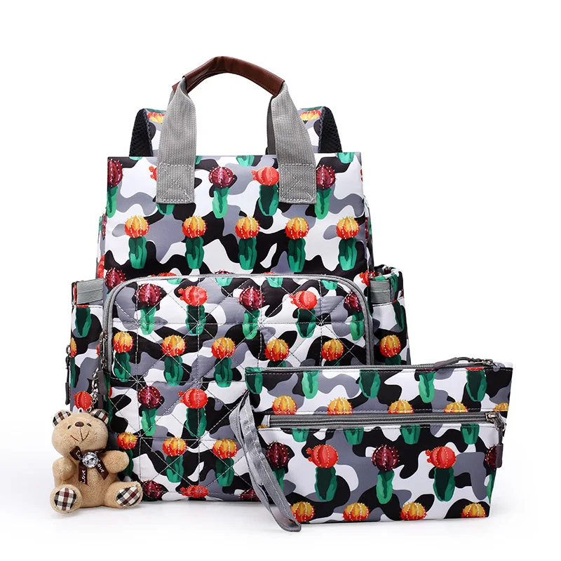 

2 шт./компл. Модный Набор сумок для мам, дорожный рюкзак для подгузников, сумка для ухода за ребенком, вместительная сумка BRW004