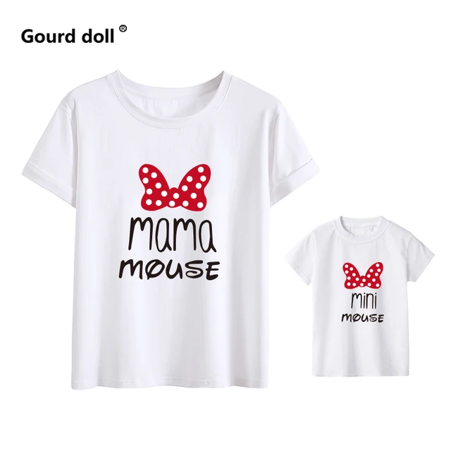 Family Tshirts Fashion mommy and me clothes baby girl clothes MINI and MAMA Fashion Cotton Family Look Mom Mother kids Clothes 5