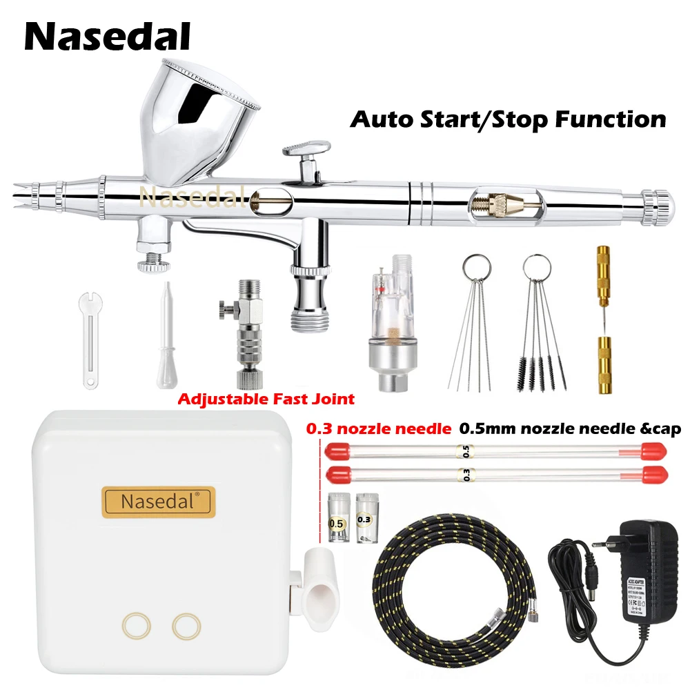 Nasedal NT 24W Компрессор Аэрографа Функция автоматической остановки 0.2mm 7cc Аэрограф