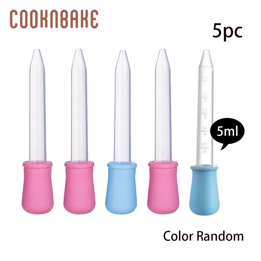 5pc dropper COOKNBAKE клейкая силиконовая форма «Медведь» для конфет, шоколада, динозавра, сахара, клейкой формы, инструмент для украшения торта с капельницей, сделай сам, Рождество - Цвет: 5pc dropper