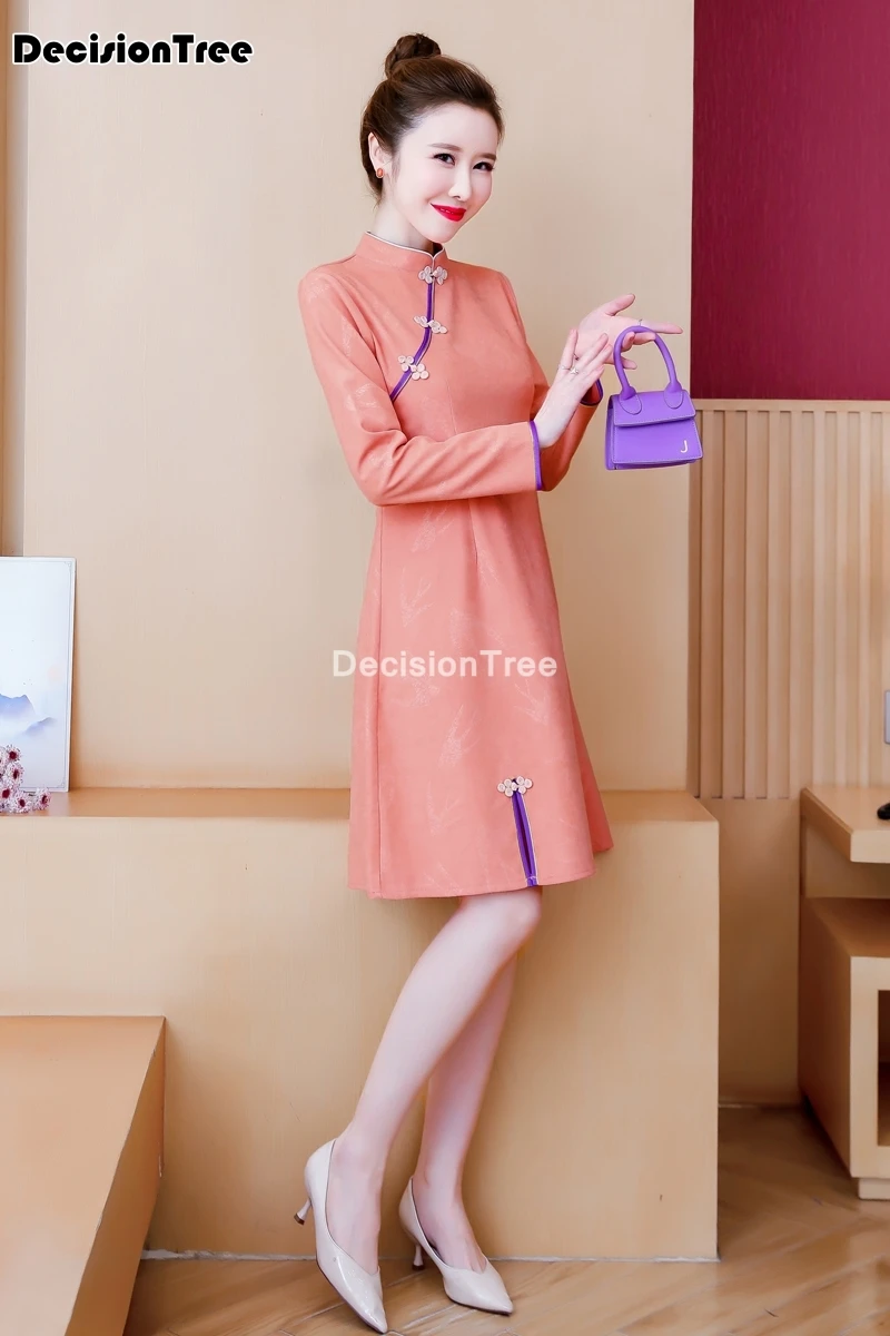 2021 китайское платье cheongsam платья винтажные qi pao женское Формальное длинное с
