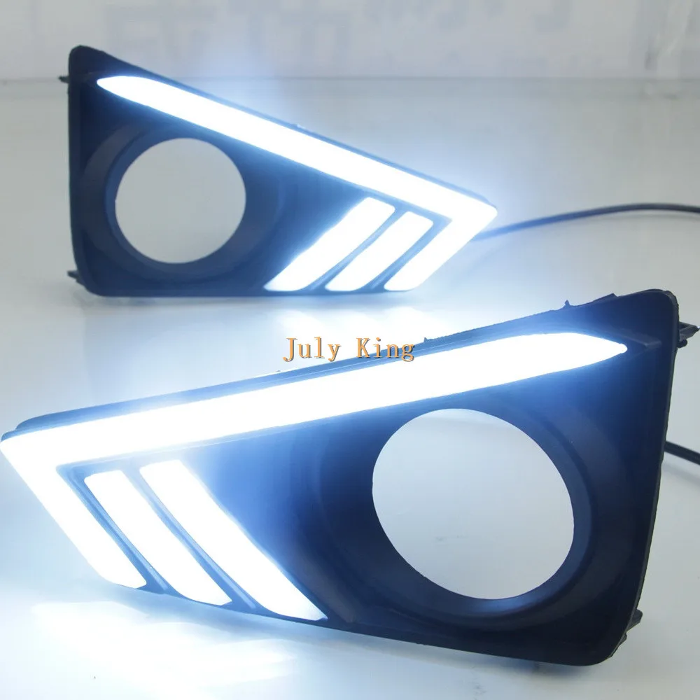 July King LED дневные ходовые огни DRL чехол для Toyota Mark X Reiz 2013 18 Ice Blue Night Streamer