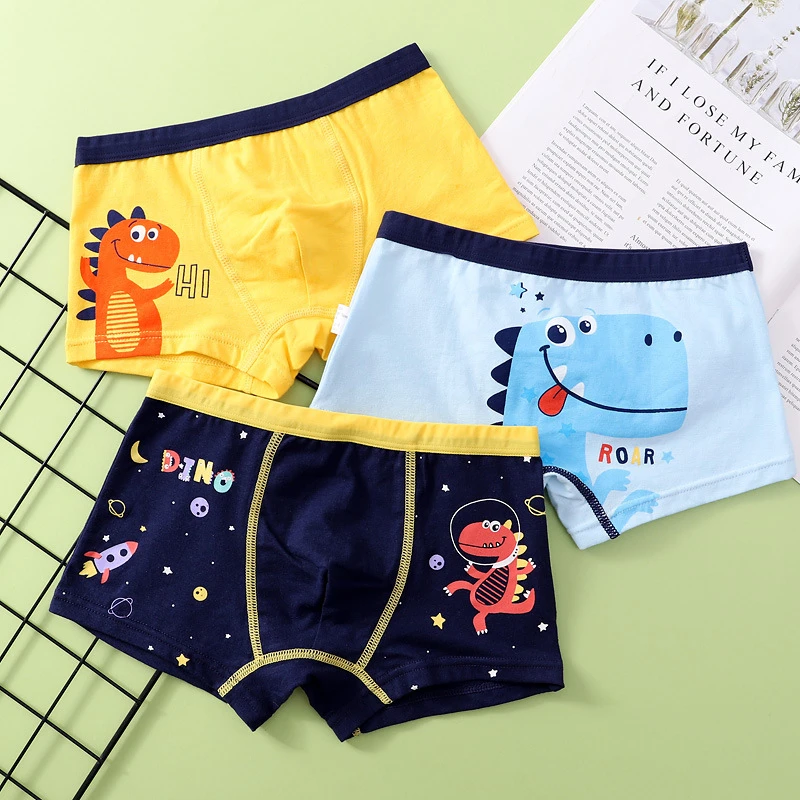 

Children Boy Underwear For Kids Boxer Panties Shorts Soft Cotton Underpants Teenage Striped Panty Briefs 803