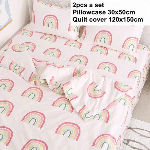 Rainbow 2 шт. в наборе) 120x150 см пододеяльник+ 30x50 см наволочка хлопковый комплект постельного белья для детской кроватки Поющая кровать - Цвет: Rainbow