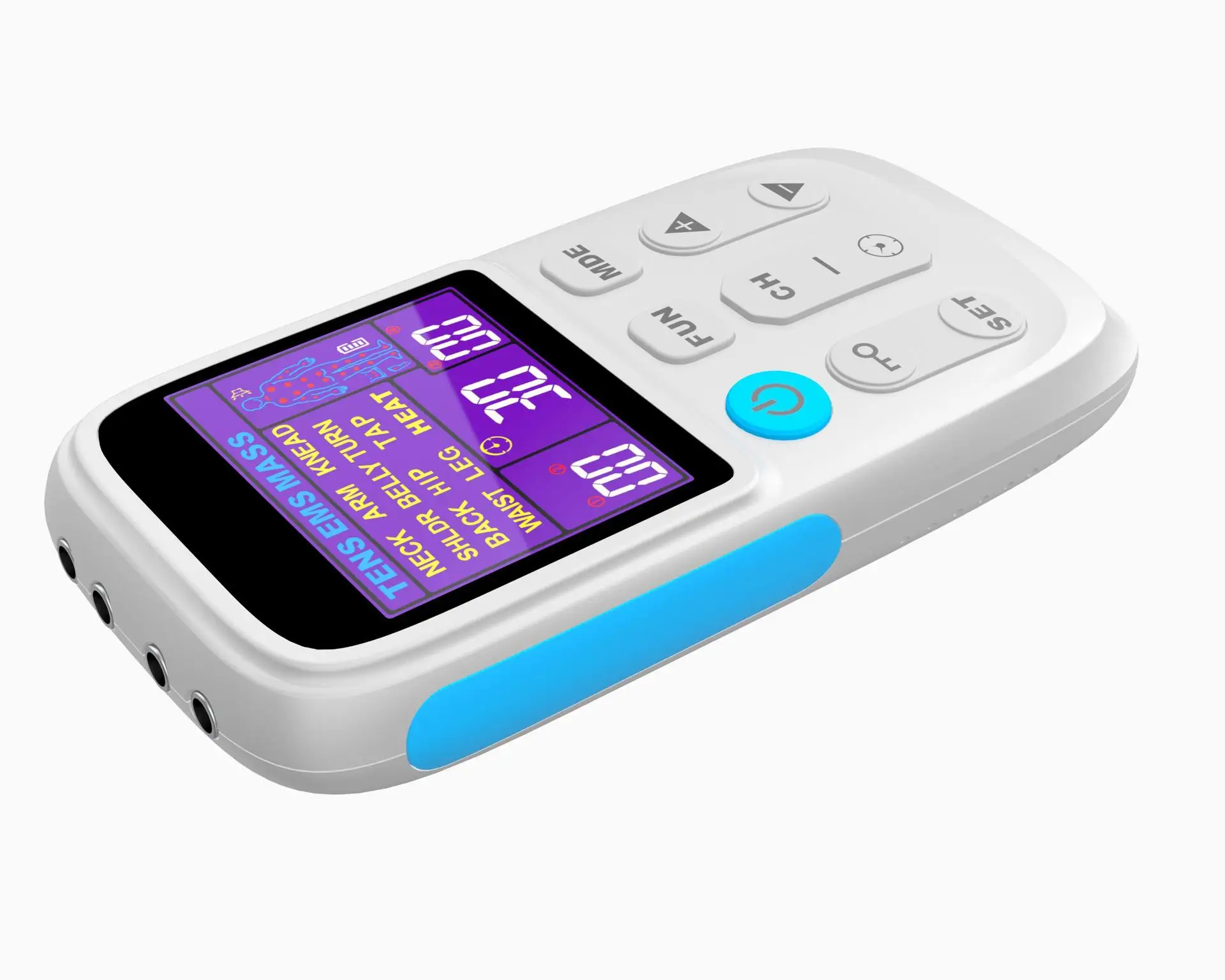 

Four 20 mode TENS neck massager pulse physiotherapy instrument electronic meridian physiotherapy instrument