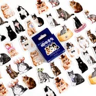 Наклейки для дневника в коробке, 46 шт.кор., коллекция милых кошек, кавайные украшения, планировщик для скрапбукинга, Канцтовары, японские наклейки для дневника