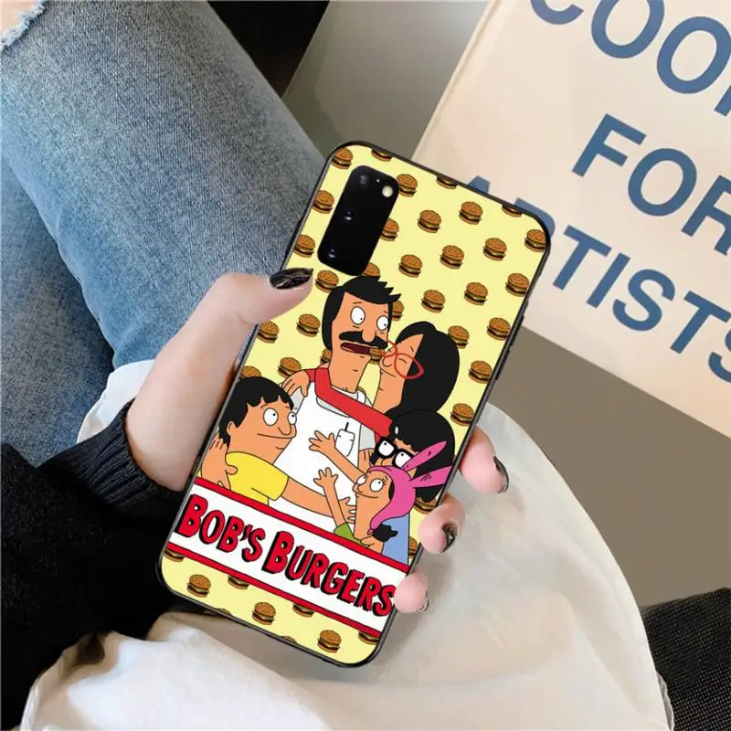 

CUTEWANAN Cute Cartoon Bob's Burgers Phone Case Cover for Samsung S20 plus Ultra S6 S7 edge S8 S9 plus S10 5G