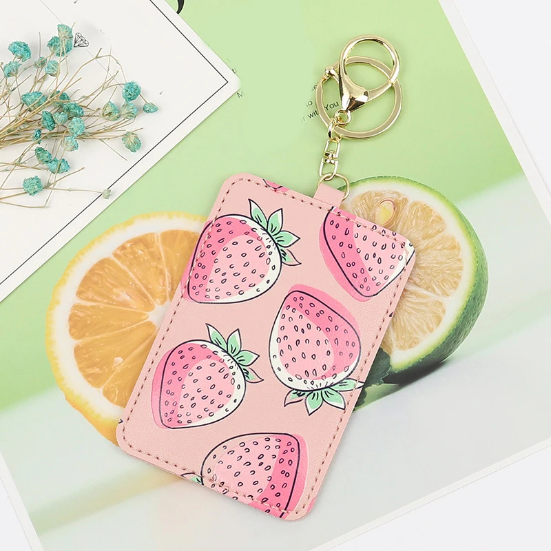 Женский кожаный кошелек для кредитных карт с милым рисунком фруктов | Багаж и