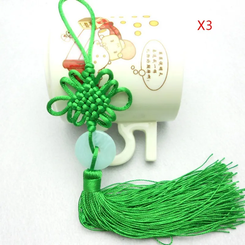 

Household Small Jade Piece Chinese Knots Tassel Chinese Arts And Crafts Gifts Charms For Jewelry Making Hang Decorations Pendant
