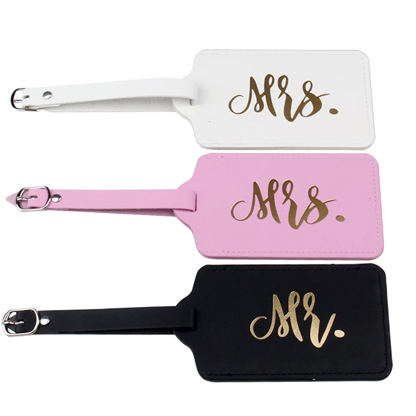 

Mr&Mrs Hot Stamping Suitcase Luggage Tag Bag Pendant Travel Accessories Name ID Address Personalized VIP Invitation Label LT37