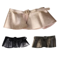 women dress belt fashion chic pu leather pleated skirt peplum cinch belt wide waistband skirt belt skirt belt leather n0pe