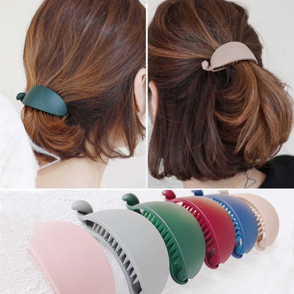 

New Cute Candy Colors Banana Shape Hair Claws Women Girls Sweet Hair Clips Ponytail Holder Hairpins Fashion Hair Accessories