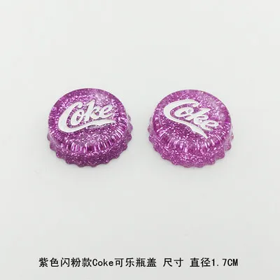 purple 10 шт./лот блеск Кепки с плоской задней частью каучуковая изделие ручной работы DIY полимерные Стразы плоские с оборота кабошоны чехол для телефона украшение бант для волос аксессуары - Цвет: purple