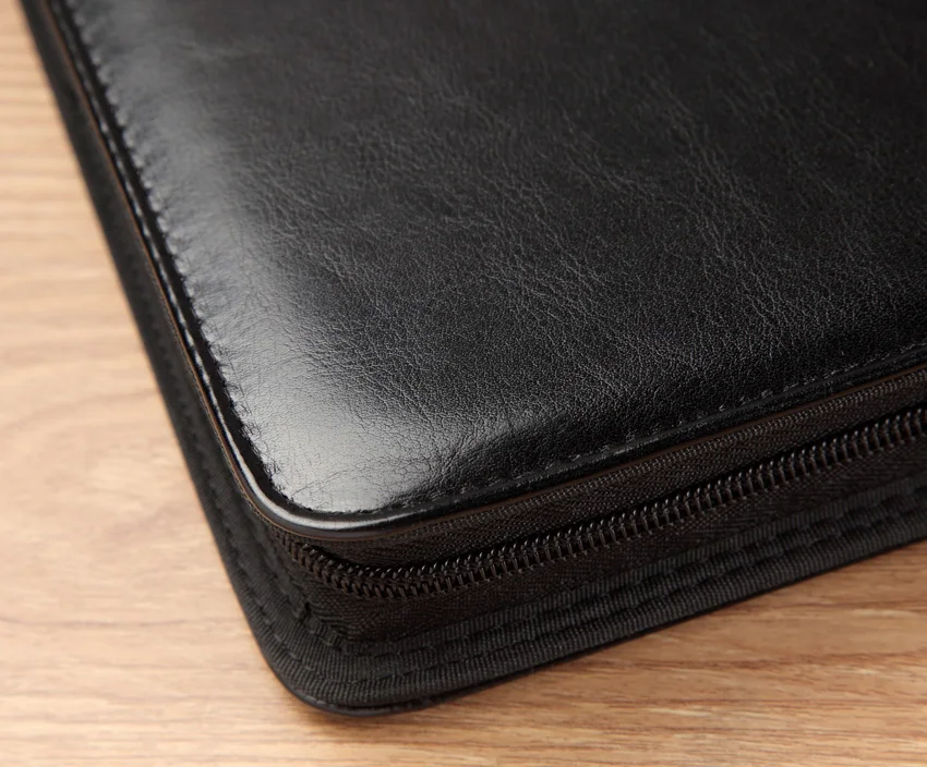 A4 старшая искусственная кожа padfolio бизнес-сумка менеджера документов Портфолио файл папка с паролем замок калькулятор застежка-молния 1321