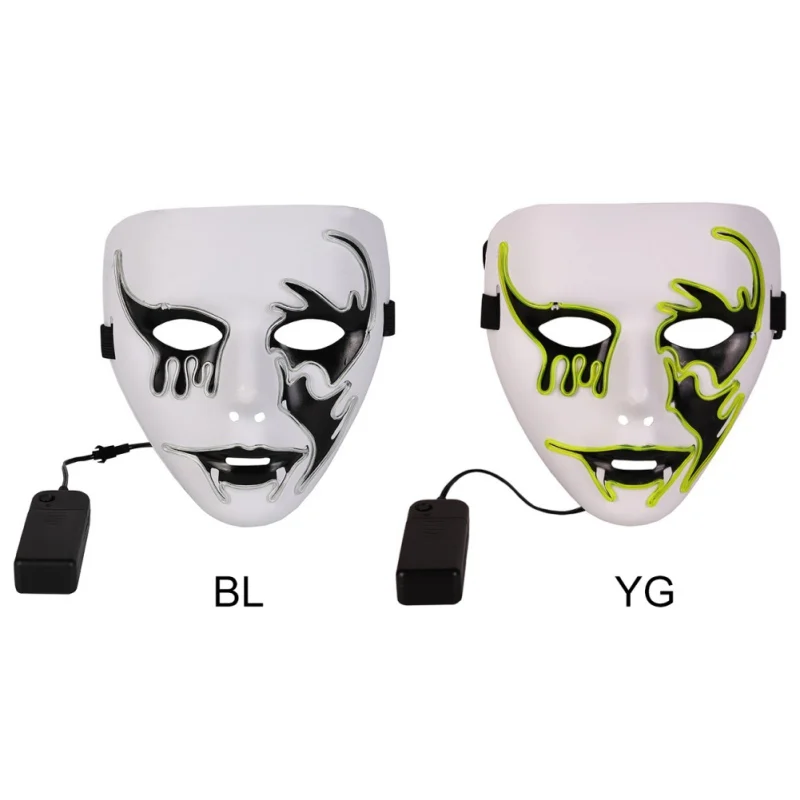 High Quality New LED Halloween Party Decorative Mask Club Bar Flashing Bloody Grimace Horror Haunted Masquerade Props | Дом и сад