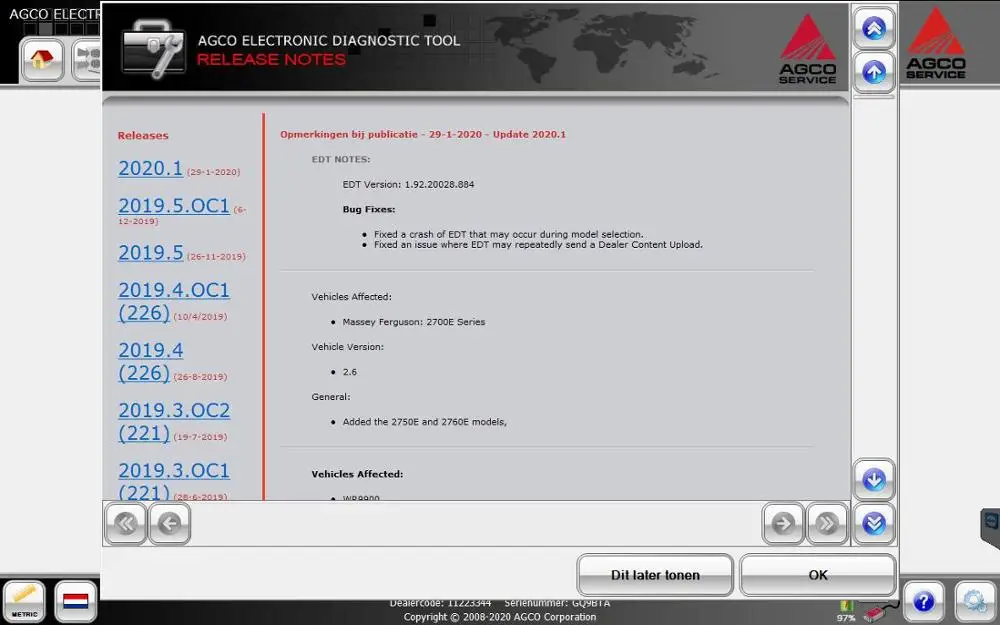 AGCO электронное средство диагностики обновление до 10 2021 EDT + активация-установка