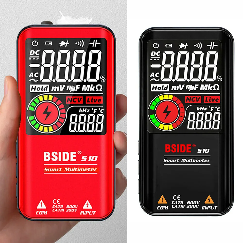 

S10/S11 Digital Multimeter LCD Portable AC DC NCV Tester 9999 Counts Smart Volt Voltmeter Ammeter Ohm Voltage Current Frequency