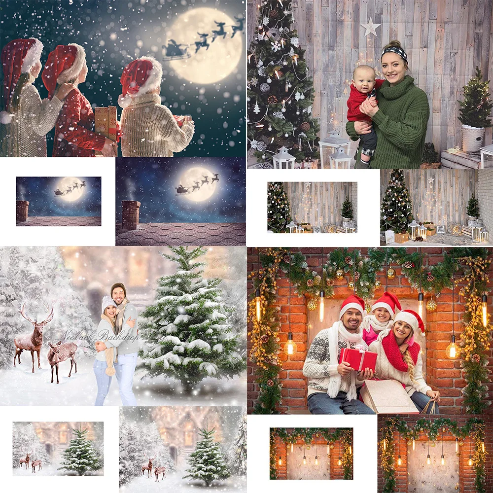 Christmas Fireplace Photography Backdrop Winter Children Adult Portrait Background for Photo Studio Xmas Family Video Props | Электроника