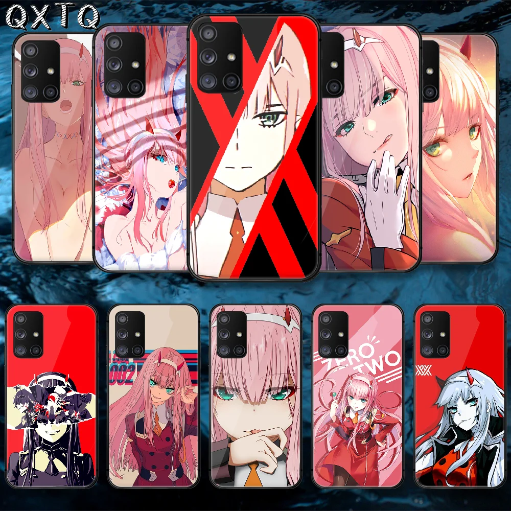 

QXTQ DARLING in the FRANXX 02 Tempered Glass Phone Case Bag Cover For Samsung Galaxy A 10 12 20E 21 30 32 50 40 51 52 70 71 72