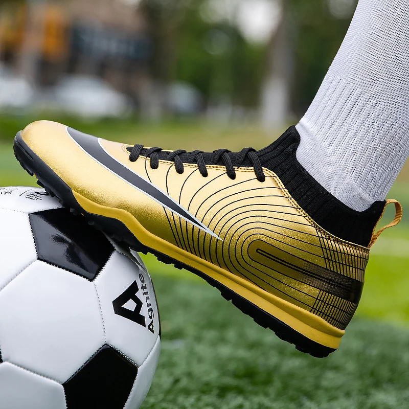 AG/TF  Football Shoes 2022 New Men Football Boots Youth Outdoor Sports Kids High-top Training Competition Football Sports Shoes