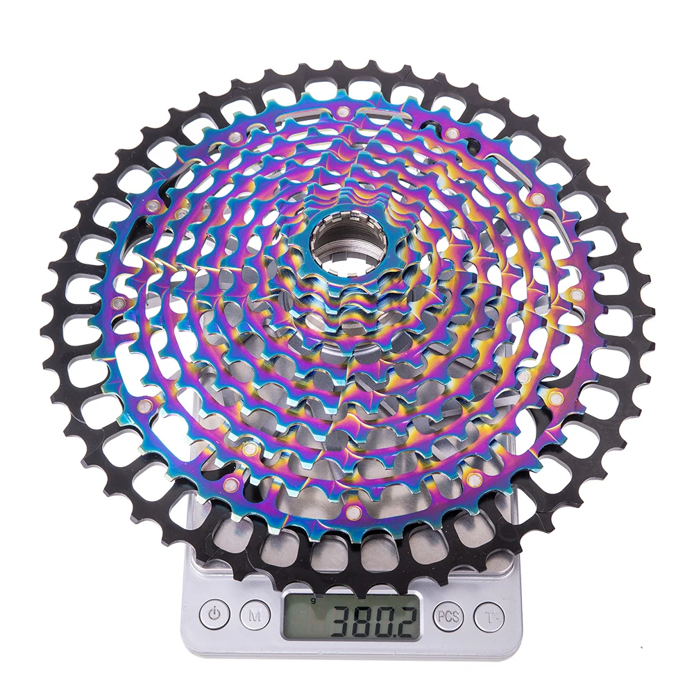

ZTTO Durable Ultralight 11s Cassette 9-50 k7 9 To 50 Ultimate Pro MTB 11 Speed 9-50T Cassette ULT XD Rainbow 372g Steel