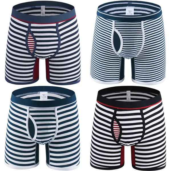 4Pcs 0710 Mix B43 4 шт./лот,, модные, нового размера плюс 6XL, толстые трусы, высокое качество, мужские большие трусы, мужские хлопковые длинные шорты-боксеры для мужчин, нижнее белье - Цвет: 4Pcs 0710 Mix B43