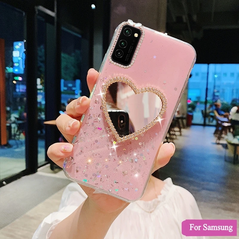 Glitter Diamond Case for Samsung A51 A71 A70 A50 A81 A91 A20 A30 A10 A80 S20 Ultra S10 S9 S8 Note 10 9 8 Plus Lite Silicone Case