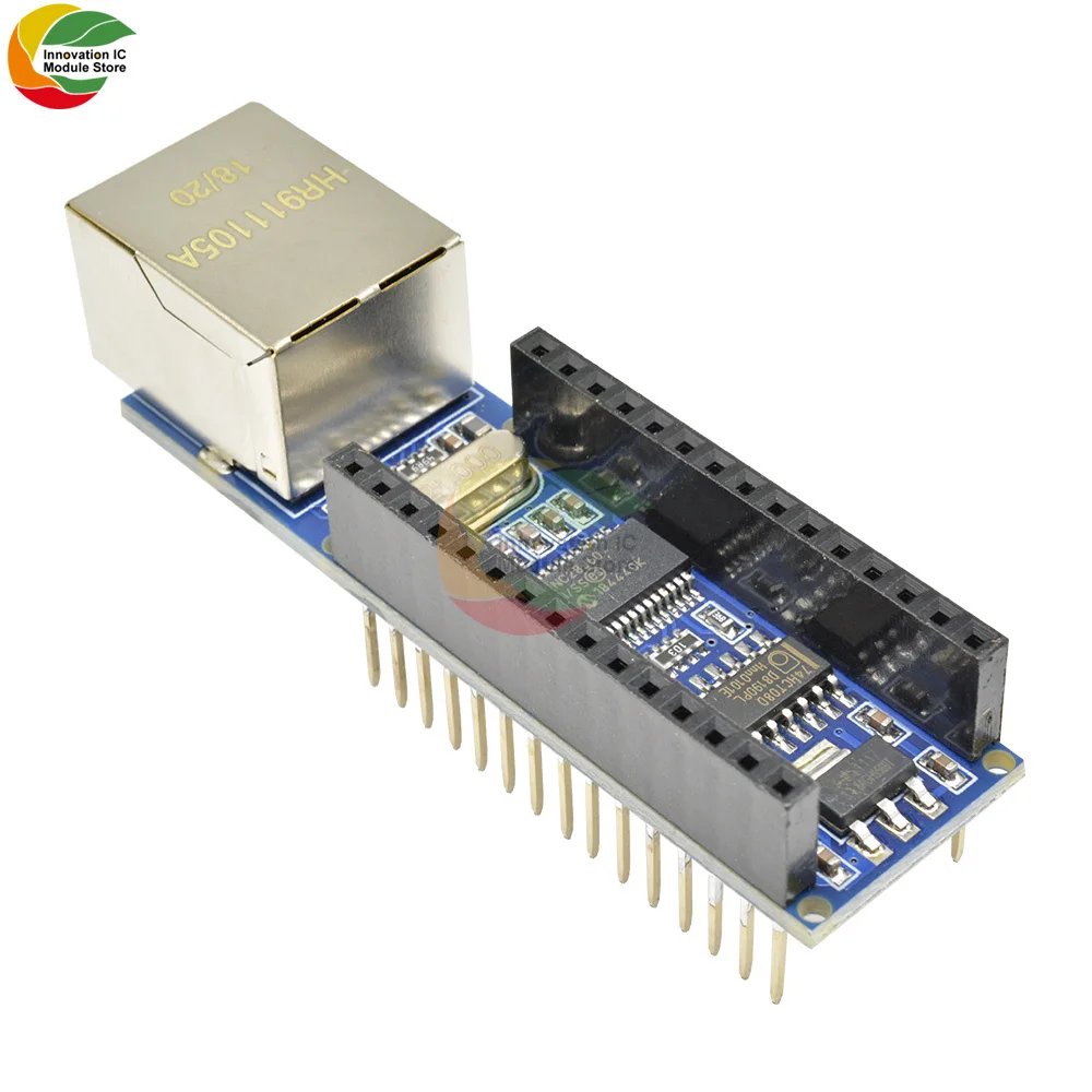 Ziqqucu Защитная плата для Arduino Nano v3.0 Mini ENC28J60 микрочип HR911105A веб-сервер модуль Ethernet |