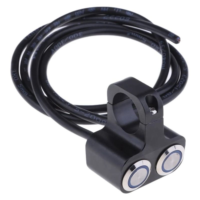 Motorcycle 1inch Handlebar Headlight Push Button Switch Waterproof 24mm Aperture