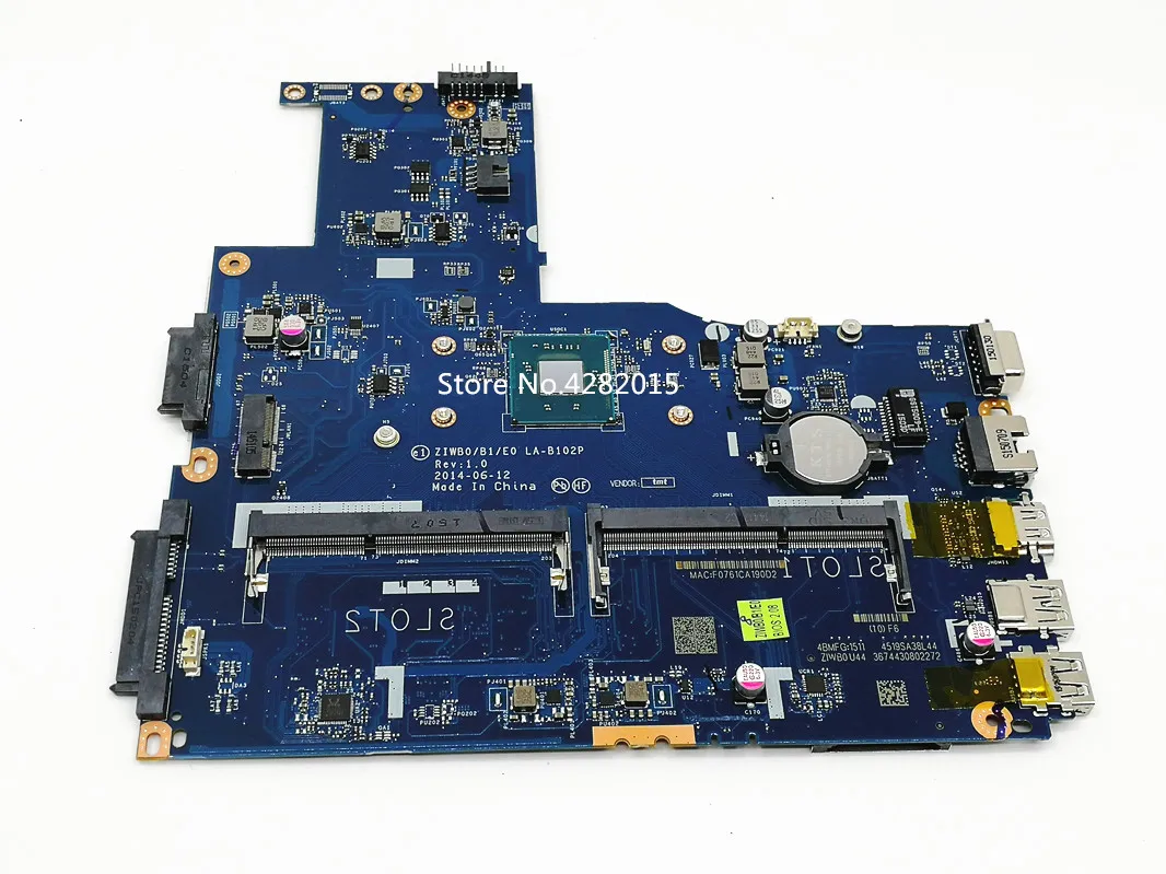 

Материнская плата 5B20G90118 ZIWB0/B1/E0 LA-B102P для ноутбука Lenovo B40-30, с процессором SR1YW N3540, 100% тестирование