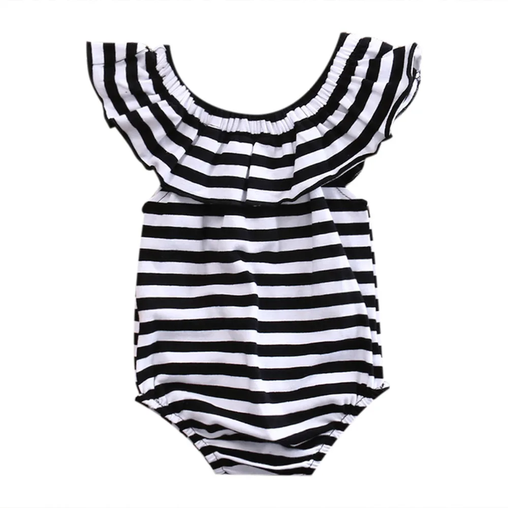 

Ruffles Striped Romper Newborn Baby Clothes Rompers Newborn Baby Girl Romper Jumpsuit Playsuit Clothes Outfits 0-24 Months