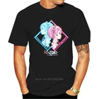 Мужская хлопковая футболка Rezero, черная футболка с лицензионным принтом манга, уличная одежда в стиле аниме Харадзюку